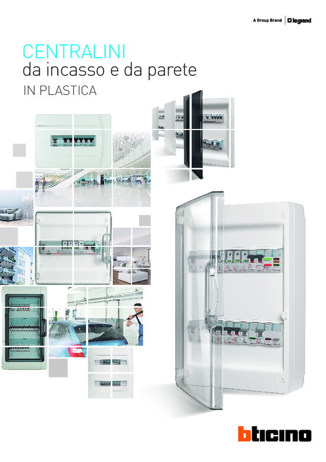 Centralini da incasso e da parete in materiale plastico