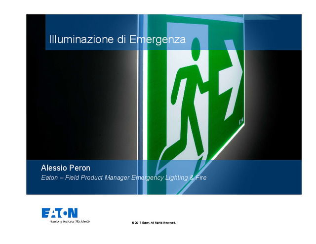 Presentazione webinar "Dall’illuminazione di emergenza statica alle nuove tecnologie di segnalazione adattiva"