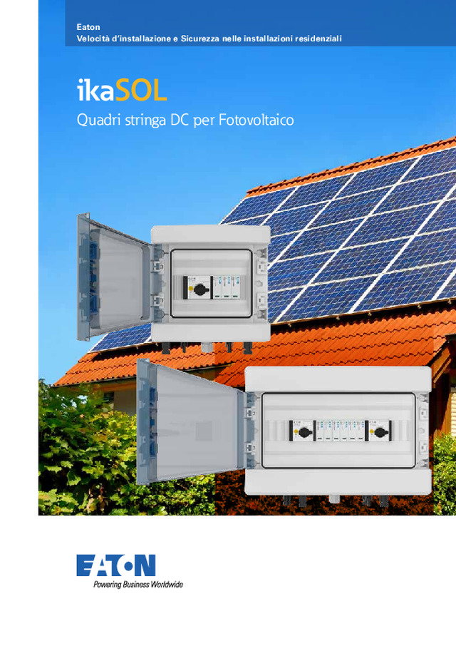ikaSOL, quadri stringa DC per Fotovoltaico