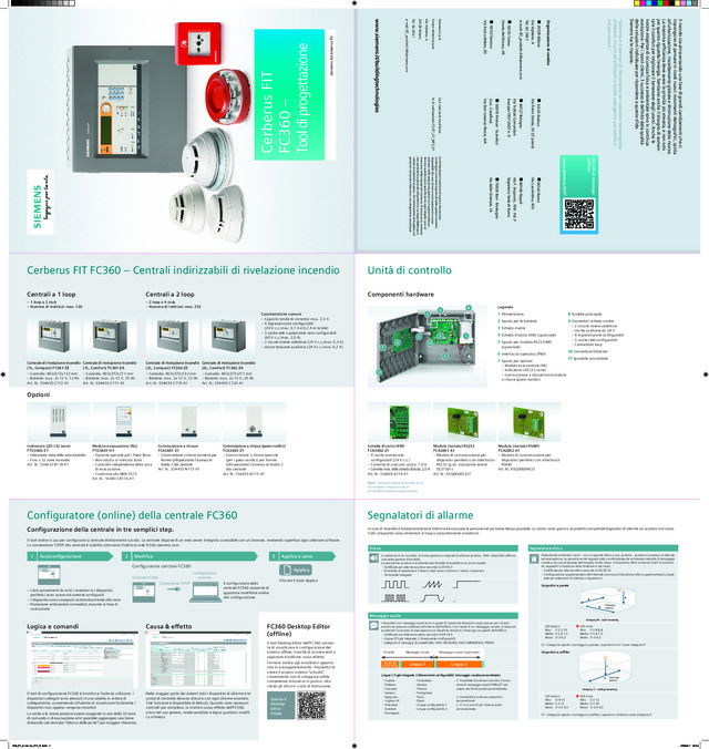 Cerberus FIT FC360 – Centrali indirizzabili di rivelazione incendio