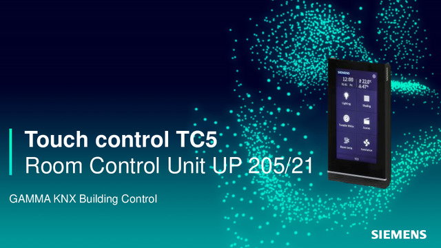 Presentazione del webinar "Display Multifunzione Touch TC5 KNX: il modo elegante e smart di controllare il tuo ambiente"