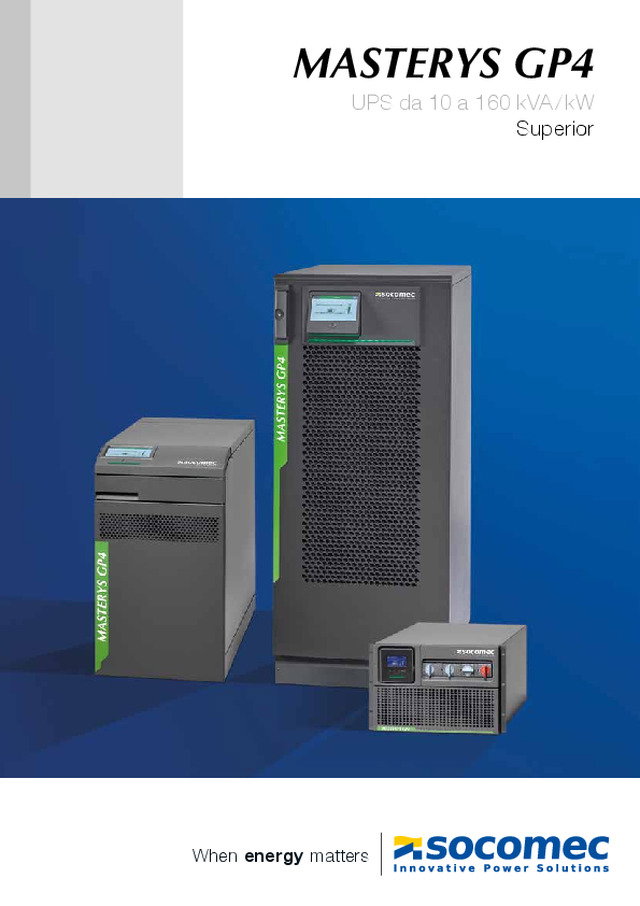 MASTERYS GP4 - UPS da 10 a 160 kVA/kW