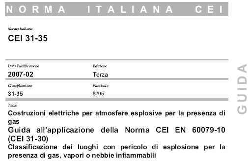 Terza edizione della guida CEI 31-35