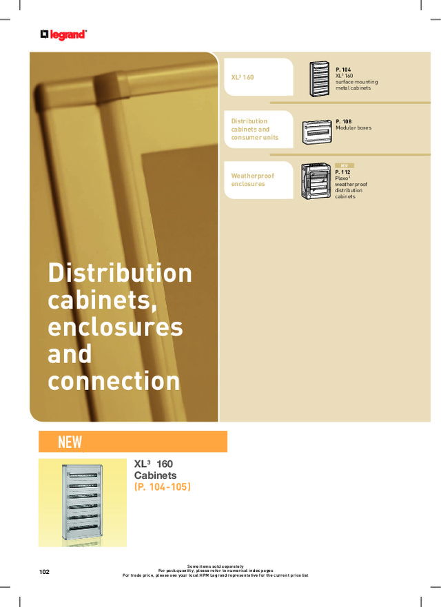 Legrand distribution cabinets, enclosures & protection