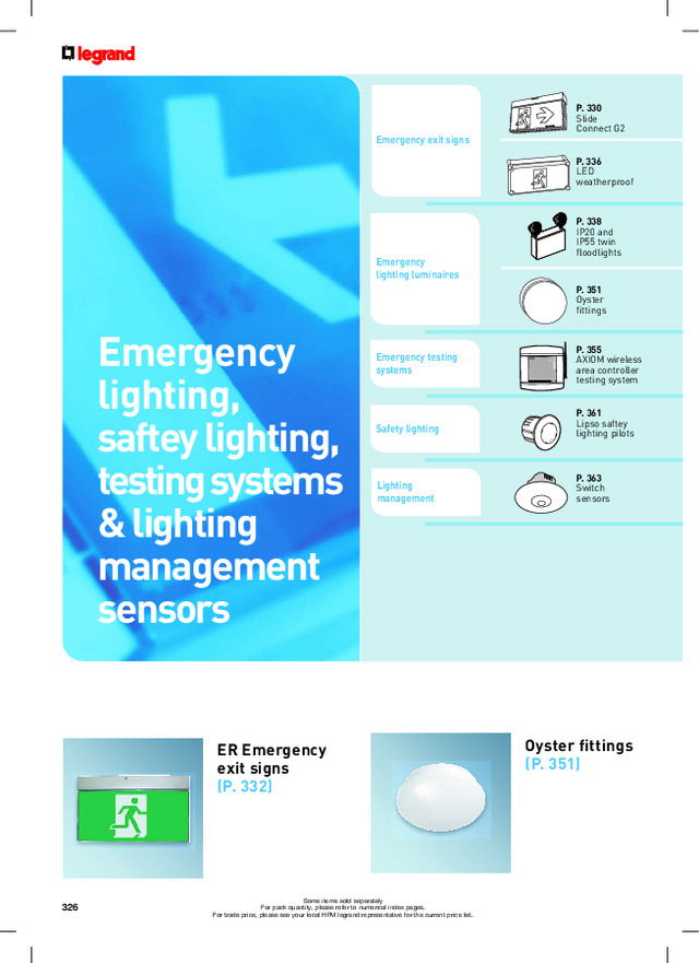 Legrand emergency lighting