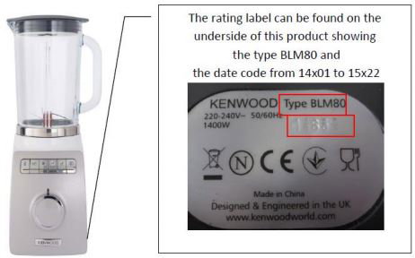 Product Recall: Kenwood Blend-X PRO Blender