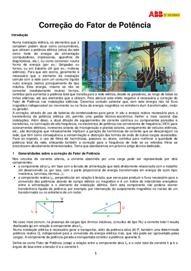 Correcção do factor de potência