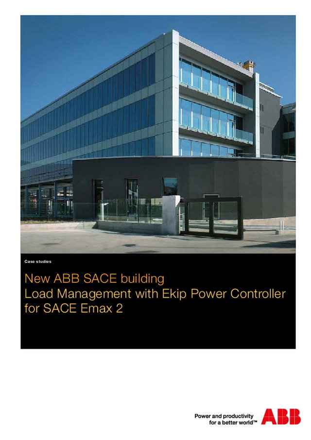 Estudo de caso | New ABB SACE building Load Management with Ekip Power Controller for SACE Emax 2 (EN)