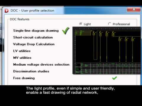 Tutorial de DOC Electrical Calculation Module – Lição 1.1: Escolher um Perfil de Utilizador (EN)