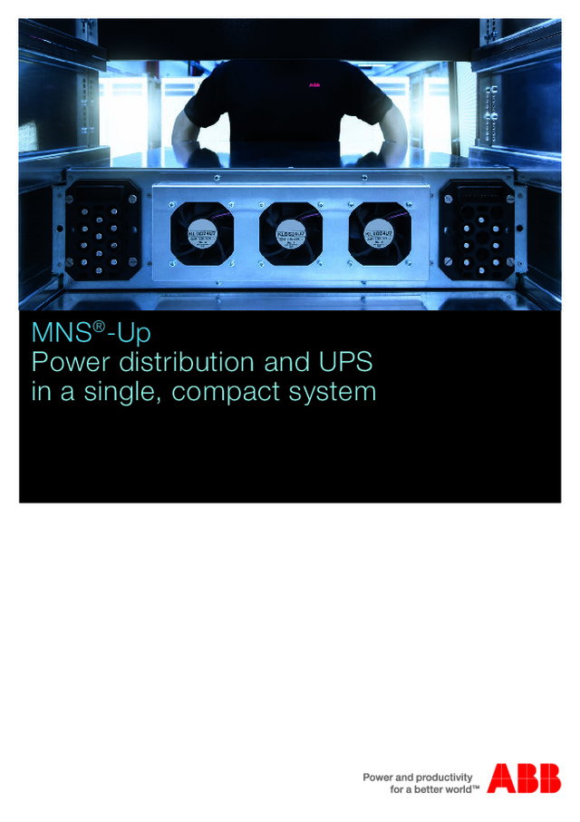 MNS®-Up: distribuição de energia e UPS num único sistema compacto