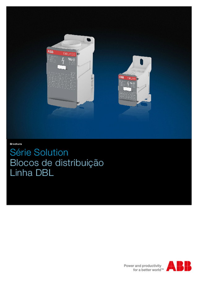 Blocos de barramentos de distribuição DBL — Brochura técnica