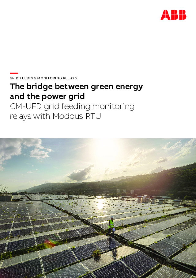 Catálogo Relé de monitorização de alimentação da rede da ABB com Modbus RTU