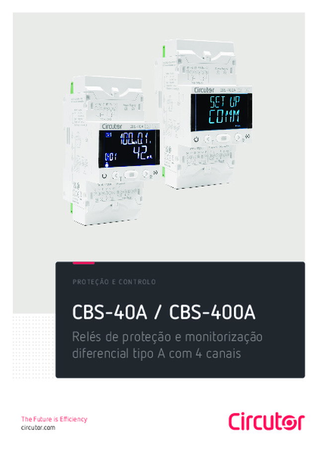CBS-40A / CBS-400A: Relés de proteção e monitorização diferencial tipo A com 4 canais