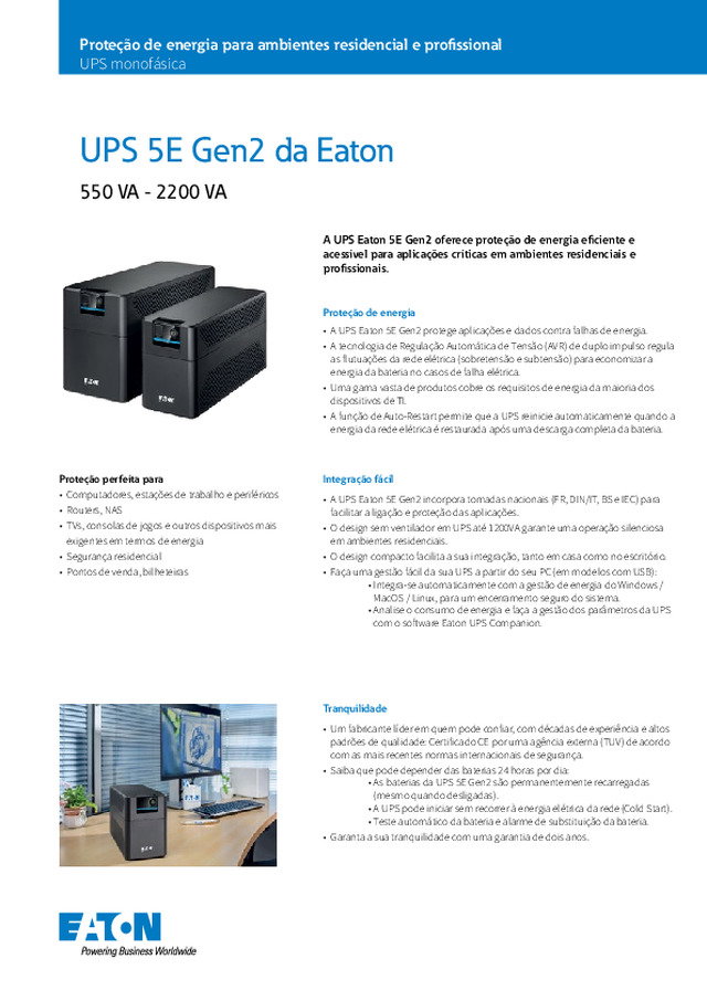 UPS 5E Gen2 da Eaton