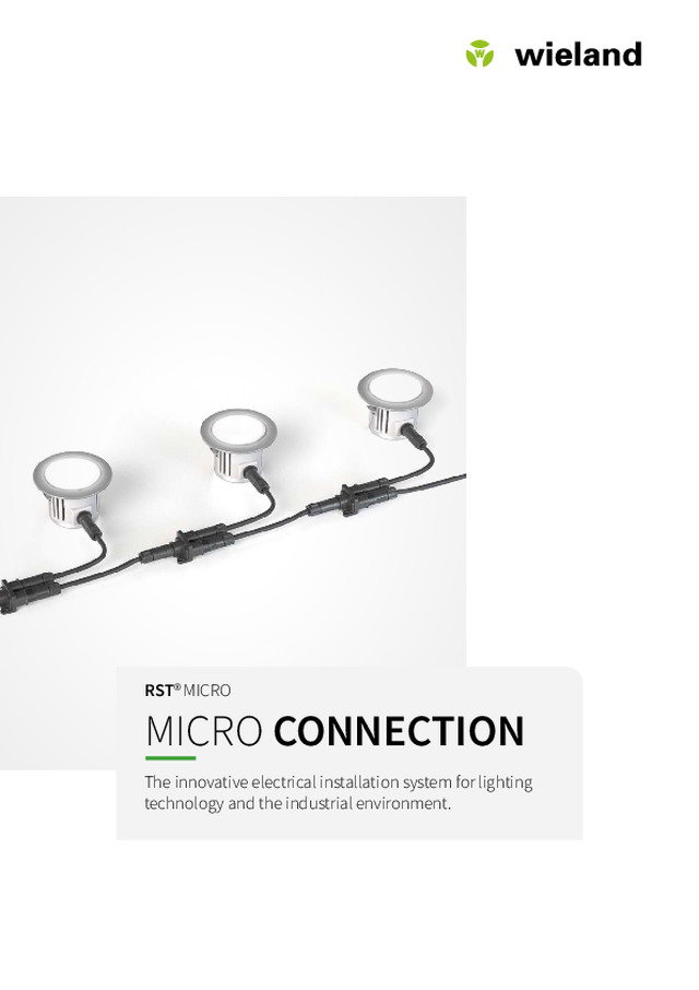 RST® MICRO - The innovative electrical installation system for lighting technology and the industrial environment - MICRO CONNECTION