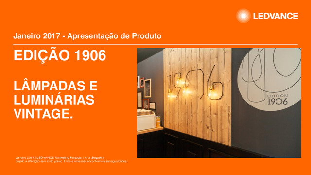 Edição 1906 - Lâmpadas e Luminárias Vintage