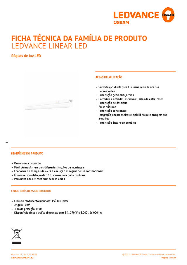 LEDVANCE LINEAR LED - Réguas de luz LED