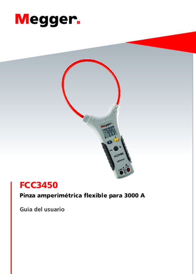 Guia do usuário FCC3450: Alicate amperímetro flexível com pinça de corrente