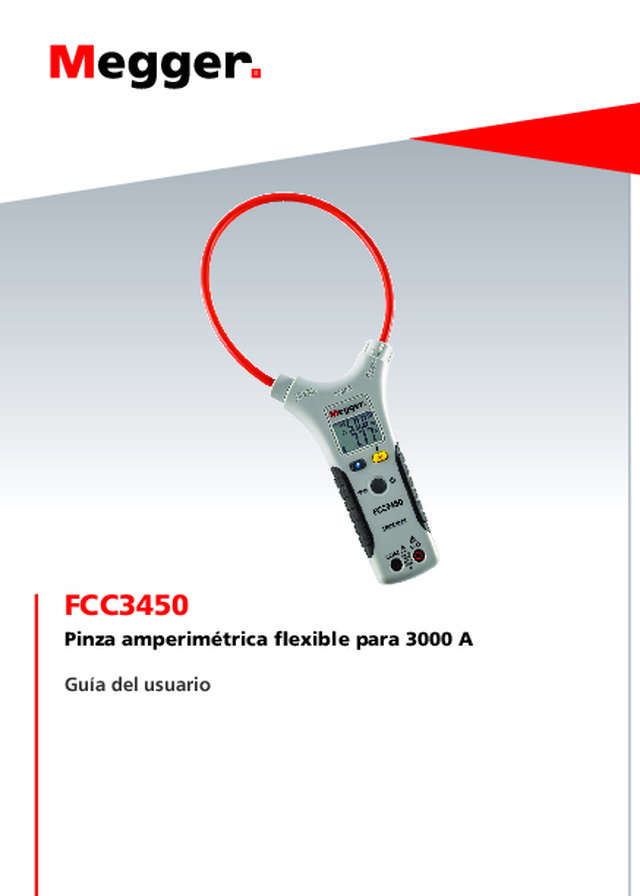 Guia do usuário FCC3450: Alicate amperímetro flexível com pinça de corrente