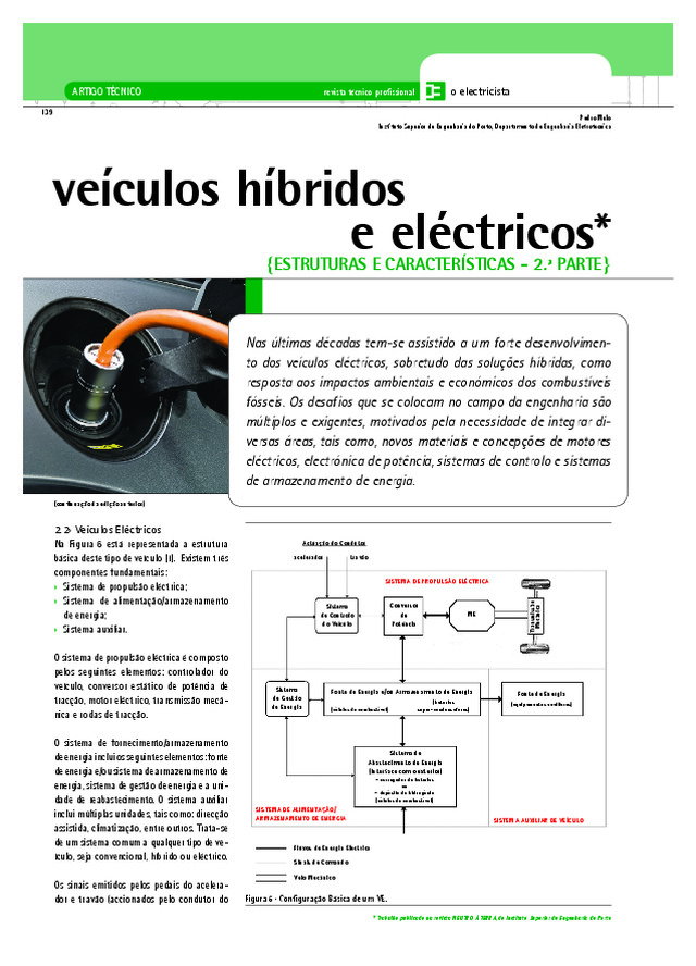 Veículos híbridos e eléctricos | Estruturas e características - 2ª Parte