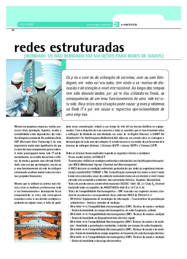 Redes estruturadas | Blindado e não blindado em soluções para redes de dados