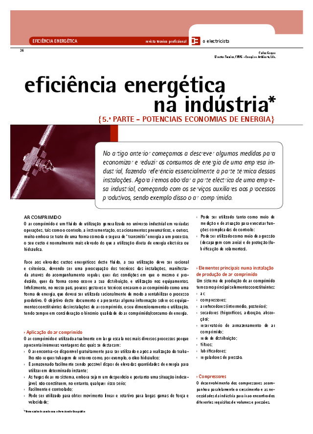 Eficiência energética na indústria | Potenciais economias de energia (5ª parte)