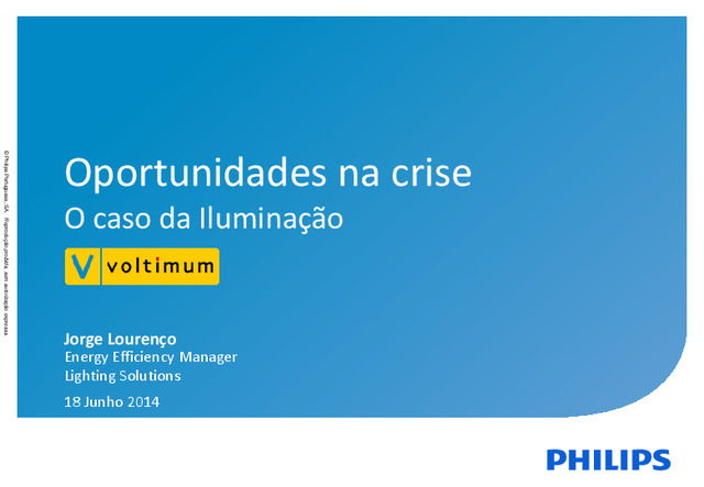 Oportunidades na crise - O caso da iluminação | Apresentação realizada em webinário