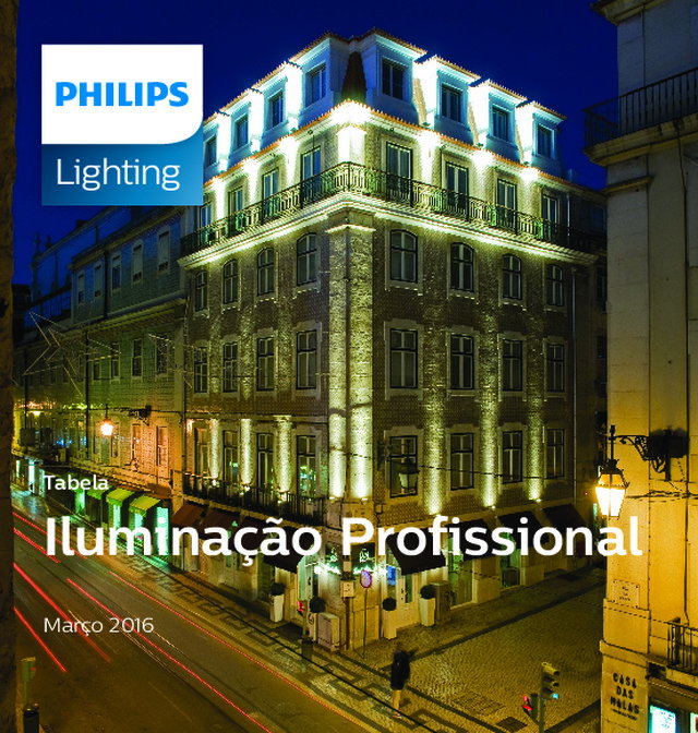 Tabela de Iluminação Profissional Philips Lighting 2016