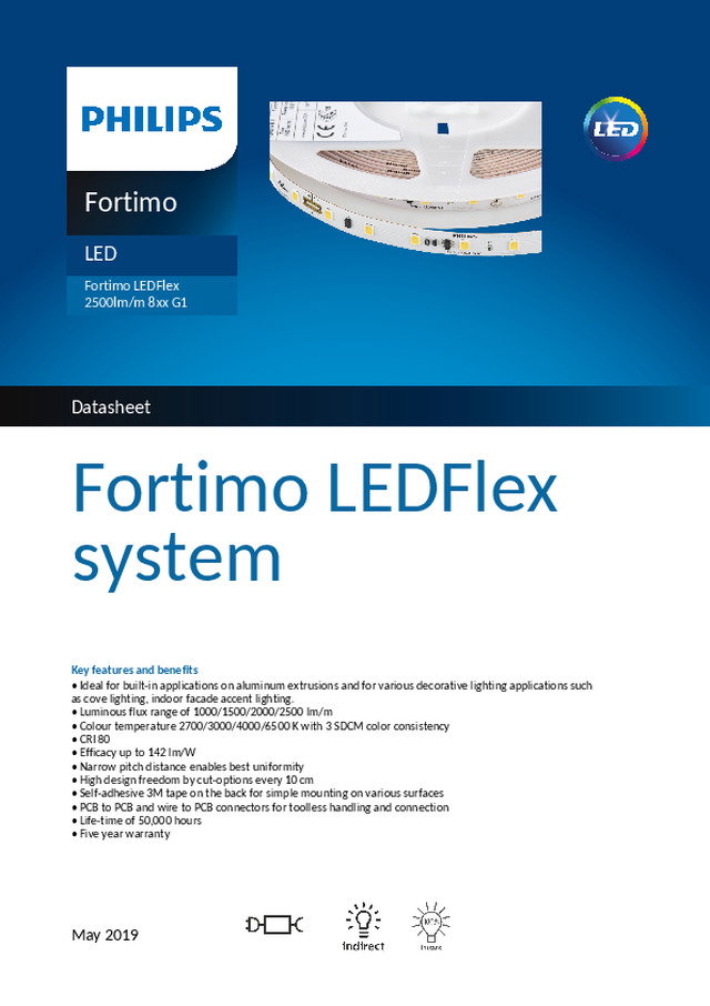 Fortimo LEDFlex 2500lm/m 8xx G1 Datasheet