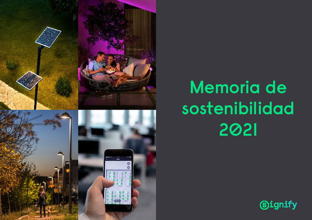 Memória de Sustentabilidade Signify 2021