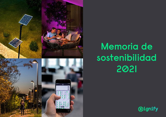 Memória de Sustentabilidade Signify 2021