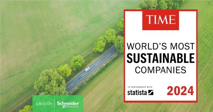 Schneider Electric nomeada a empresa mais sustentável do mundo pela revista Time e pela Statista