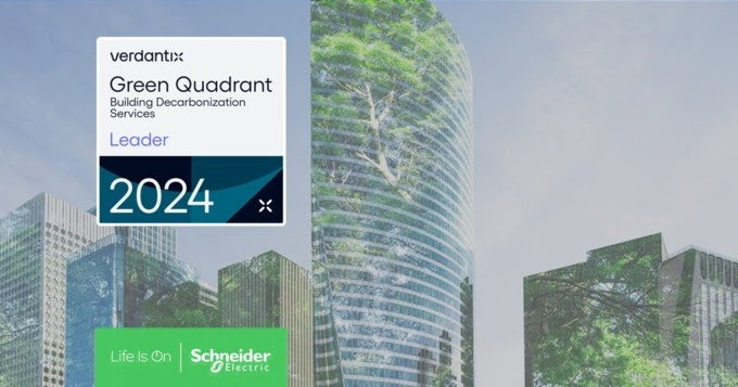 Schneider Electric reconhecida como líder em consultoria de descarbonização de edifícios pela Verdantix