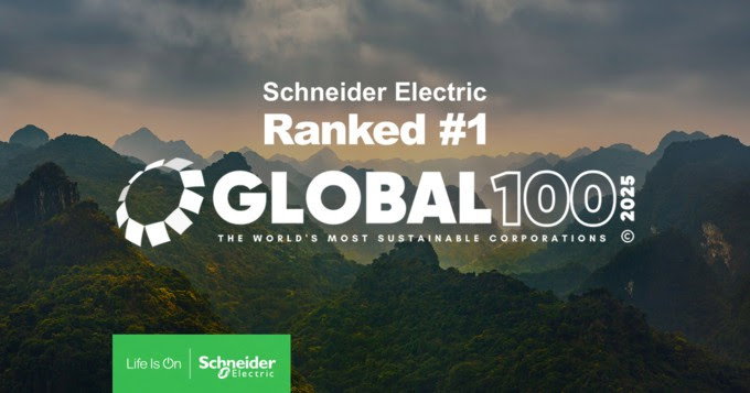 Schneider Electric nomeada Empresa Mais Sustentável do Mundo pela segunda vez