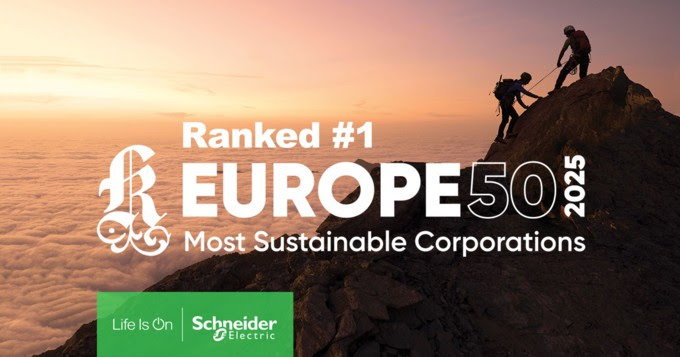 Schneider Electric nomeada Empresa Mais Sustentável da Europa pela Corporate Knights