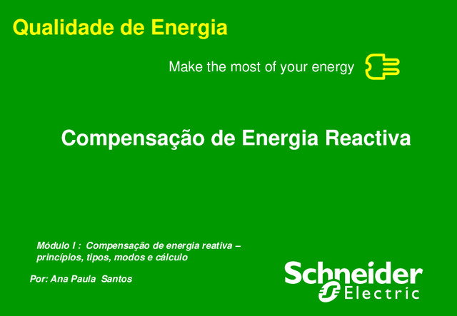 Qualidade de energia | Compensação de energia reactiva