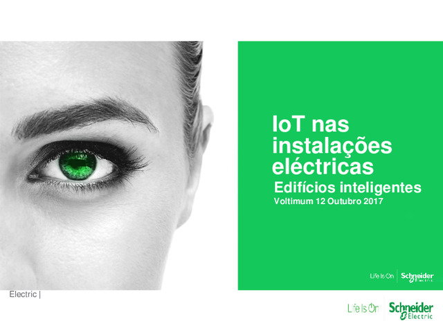 Apresentação do webinar "O impacto da IoT nas instalações eléctricas"