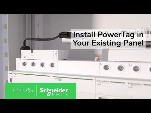 Como instalar o PowerTag num painel existente
