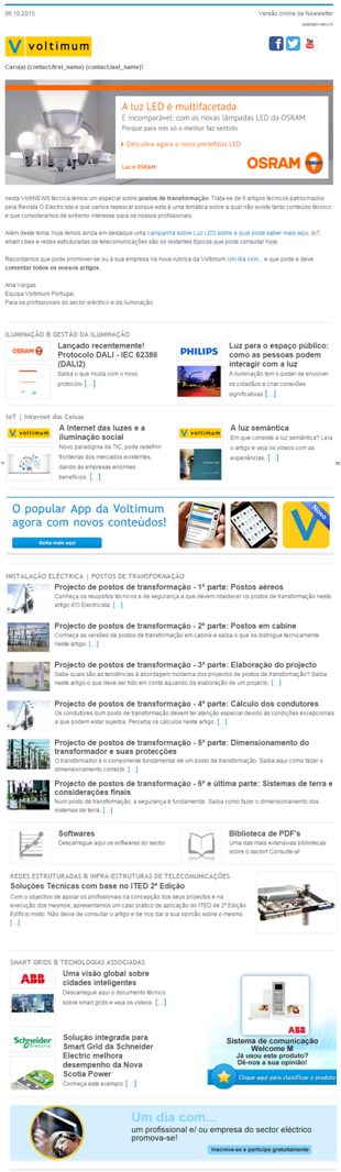 Newsletter nº 236 | VoltiNEWS técnica, Outubro de 2015