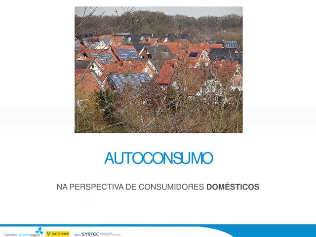 Autoconsumo na perspectiva dos consumidores domésticos | Apresentação realizada no âmbito do seminário sobre Autoconsumo