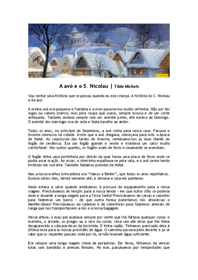 A avó e o S. Nicolau
