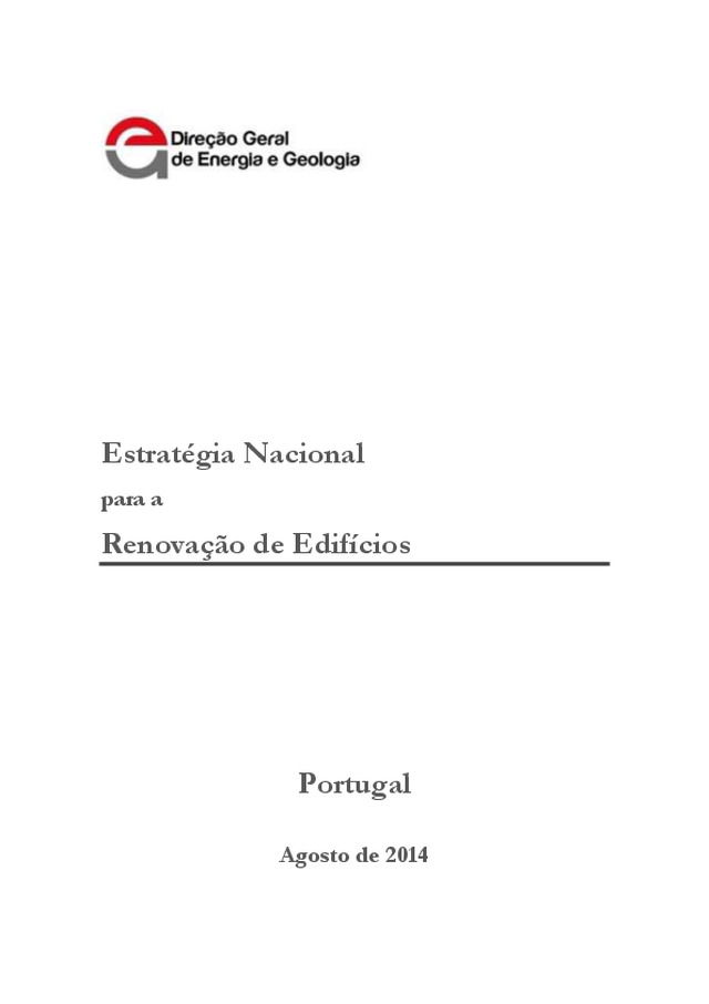 Estratégia nacional para a renovação de edificios - DGEG