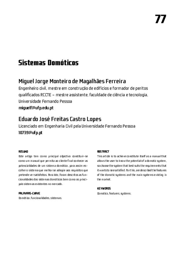 Sistemas Domóticos