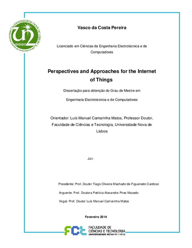 Perspectivas e abordagens para a Internet das Coisas (EN)
