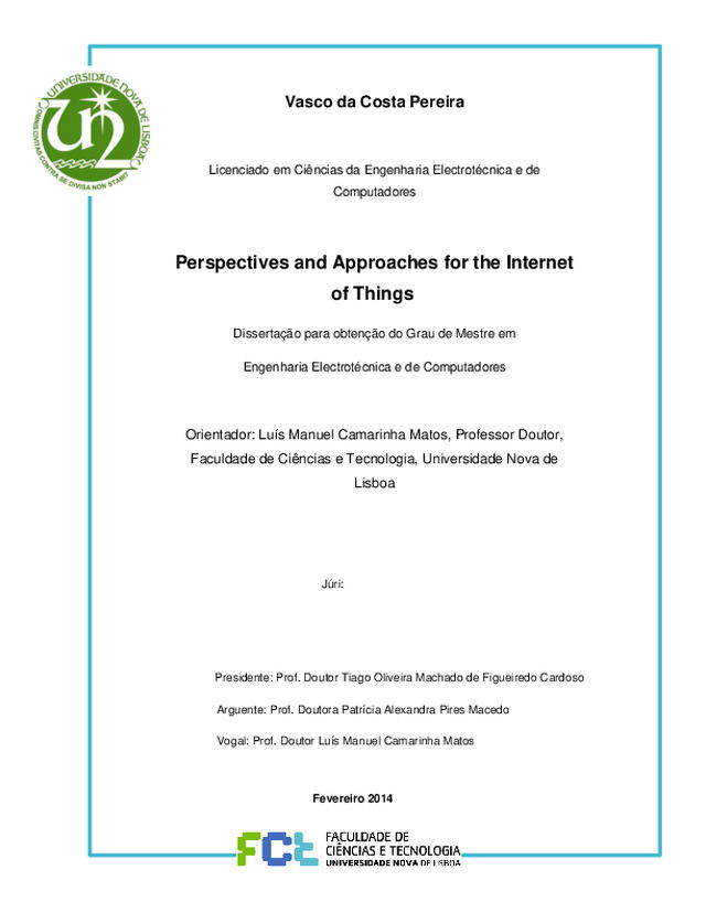 Perspectivas e abordagens para a Internet das Coisas (EN)