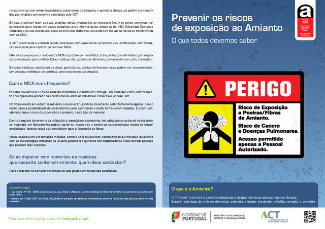 Prevenir os riscos de exposição ao Amianto — O que todos devemos saber