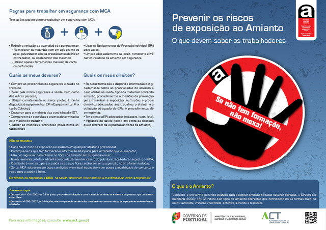 Prevenir os riscos de exposição ao Amianto — O que devem saber os trabalhadores