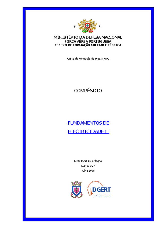 Fundamentos de Electricidade II — Electromagnetismo