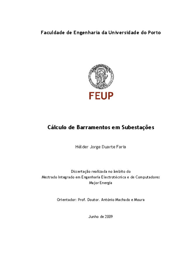 Cálculo de Barramentos em Subestações