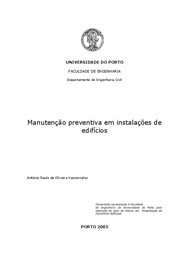 Manutenção preventiva em instalações de edifícios